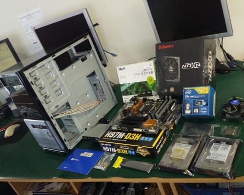 Custom build desktop PC. Before.